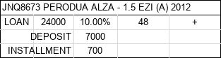 Harga dan bayaran JNQ8673